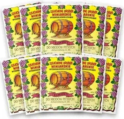 Produktbild von 10 x Weinhefe JOHANNISBERG für Honigweine 100% natürlisches Produkt Hefe Met HONIG HEFE Weinhefe Gärhefe