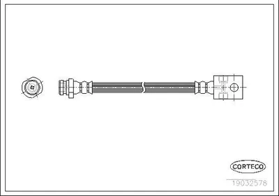 Produktbild von CORTECO 19032578 Bremsschlauch Hinten für NISSAN TERRANO II (R20)