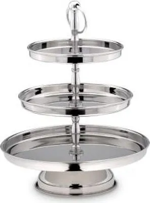 Produktbild von Etagere 3-stöckig, Edelstahl, H 33 cm, Ø max 24 cm
