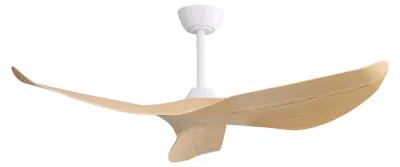 Immagine prodotto di Ventilatore da soffitto AIORBER, ventilatore a 6 velocità, 52 pollici, motore DC reversibile, pale in ABS, con telecomando, per camera da letto, 132x132x30cm, bianco