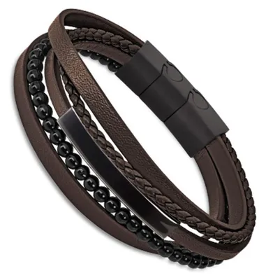 Produktbild von Lotus LS2144/2/3 Herren Armband Edelstahl Silber braun 22 cm