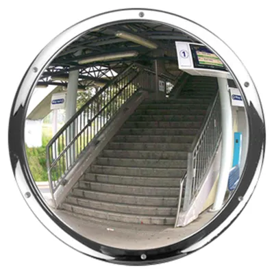 Produktbild von Moravia Anti-Vandalismus Spiegel aus Edelstahlspiegel rund 500 x 80 mm