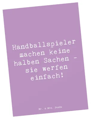 Produktbild von Mr. & Mrs. Panda Fotokarte Spruch Handball Wurf - Lavendeltraum - Geschenk, Postkarte, Postkarten, Sport, Ansichtskarten, Teamsport, Leidenschaft, Ansichtskarte, Humor