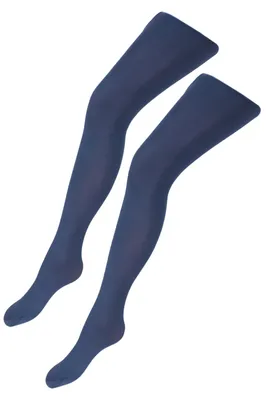 Produktbild von TupTam Mädchen Feinstrumpfhose Microfaser 40 DEN 2er Pack Strumpfhosenset, Farbe: Dunkelblau, Größe: 140-146