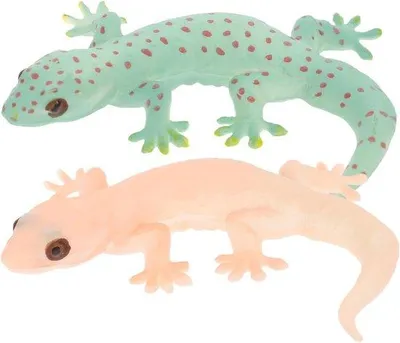 Immagine prodotto di Due figurine realistiche di lucertole - Giocattoli per bambini e bambine - Giocattoli a forma di lucertola, figurine per bambini in PVC, da ufficio