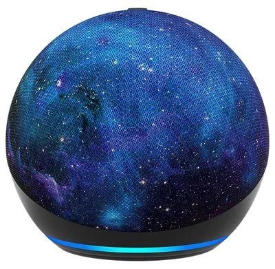 Obrázek produktu pro Amazon Echo Dot Kids (5th generation), Amazon Alexa, Kulovitý, Modrá, Rainbow Swirl, Textil, Recyklovaný plast, Německý, Angličtina, Španělština, Francouzština, Italština