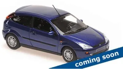 Produktbild von Minichamps 1:43 FORD FOCUS 2-DOOR - 1998 - BLUE METALLIC 940087000
