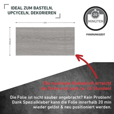 Produktbild von Klebefolie Kiefer grau - 67,5x300cm