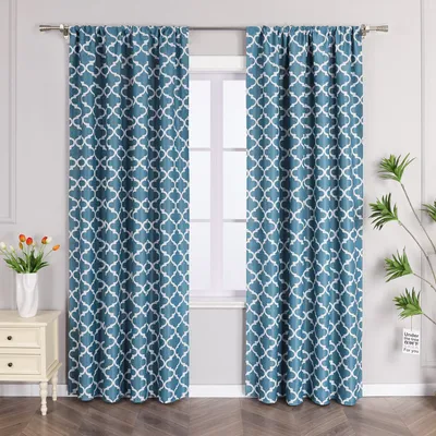 Produktbild von Joyswahl Verdunklungsvorhänge Blickdicht Gardinen Thermovorhang mit Tunnelzug Schlafzimmer Wohnzimmer Blau HxB 175x140cm 1 Stück