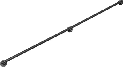Produktbild von Treppengeländer Handlauf - Wandmontierter Treppenhandlauf - Länge 2 m - Metallrohr aus Eisen - Sicherheitsgeländer - Innen und außen - Rutschfest - Schwarz