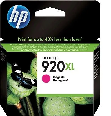 Produktbild von HP 920XL Magenta Original Druckerpatrone mit hoher Reichweite, Magenta, Tinte auf Pigmentbasis, 1 Stück(e), 700 Seiten