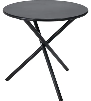 Productafbeelding van H&S Decoratie | Runden tuintafel - 48 cm - Zwart - Modern design - Weerbestendig en compact