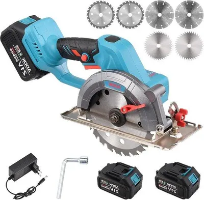 Obrázek produktu pro Akumulátorová okružní pila 20 V, 1080 ot./min – maximální hloubka řezu 40 mm – ruční okružní pila s akumulátorem a rychlonabíječkou