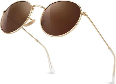 Produktbild von Polarisierte Retro Runde Sonnenbrille Damen Herren UV400 Schutz