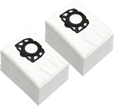 Obrázek produktu pro 12 sáčků do vysavače KFI 357 pro Kärcher WD2 / WD3 / KWD1–KWD3 / SE4001 / SE4002 / WD3.200–WD3.800, netkané filtrační sáčky, kompatibilní s 2.863-314.0