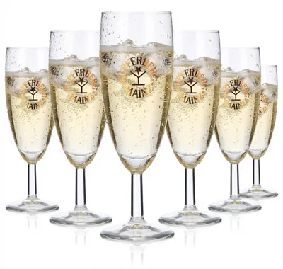 Produktbild von 6x Böckling Sekt Glas Sektkelch 0,1l Kupferberg Mainz ohne Eiche