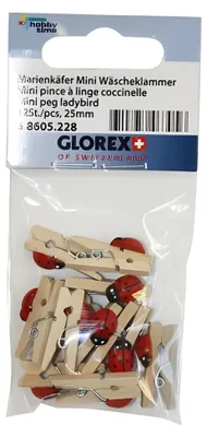 Obrázok produktu pre balenie 12 kolíkov na oblečenie s beruškami