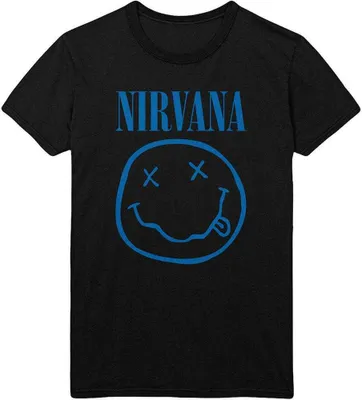 Produktbild von Nirvana Blue Happy Face Black XL T-Shirt