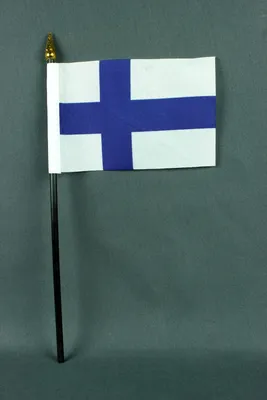 Produktbild von Flagge am Stab Finnland 10x15 cm Handflagge Stockflagge Fähnchen