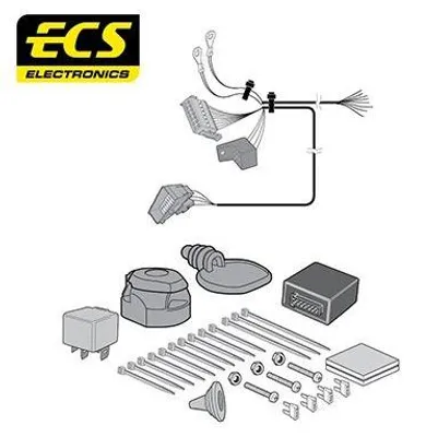 Zdjęcie produktu dla Zestaw elektryczny ECS HY-061-BB do haka holowniczego dla HYUNDAI ix20 (JC)
