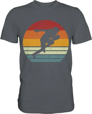 Produktbild von Retro American Football T-Shirt – Dark Grey / L