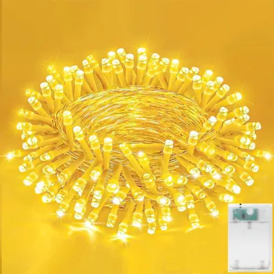 LED-Lichterkette 3 m, 30 warmweiße LEDs, Timer, batteriebetrieben