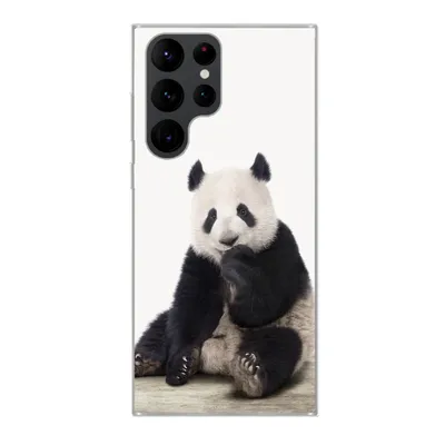 Produktbild von MuchoWow® Handyhülle Schutzhülle Hülle für Samsung Galaxy S22 Ultra Panda - Tiere - Jungen - Mädchen - Pandabär Silikon Softcase Handy Hülle - Abbildung