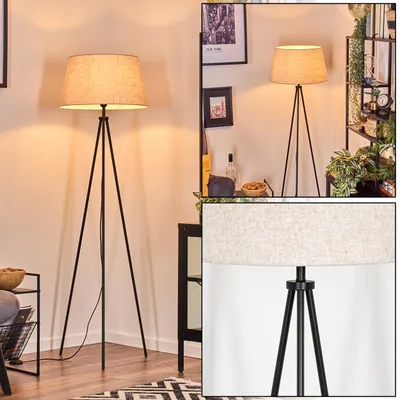 Produktbild von Schiavonea Stehlampe aus Metall/Stoff in Schwarz/Weiß
