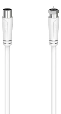 Produktbild von HAMA Kabelantenne SAT 90dB F-Stecker-Koax-Buchse Weiß 1,5m