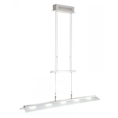 Immagine prodotto di Lampada a sospensione a LED, acciaio, vetro satinato, dimmerabile, L 110 cm