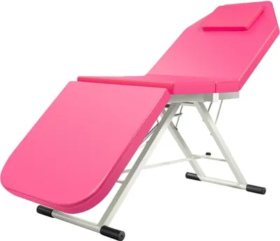 Produktbild von Massageliege - Klappbar tragbar - Tragkraft 200–250 kg - 180×60×60 cm - 5 cm Polsterung - Kissen 30×20 cm - Lila-Pink