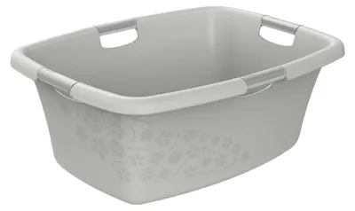 Produktbild von Rotho Wäschekorb 50L Flowers - Wäschesammler groß - Wäsche Korb 65,1 x 48,6 x 26,2 cm - Wäschebox Kunststoff - Aufbewahrungskorb Wäschebehälter