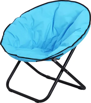 Zdjęcie produktu dla Krzesło składane Outsunny Krzesło składane Krzesło kempingowe Krzesło ogrodowe Krzesło tapicerowane Krzesło do salonu Składany metal + tkanina Oxford Niebieski 80 x 80 x 75 cm