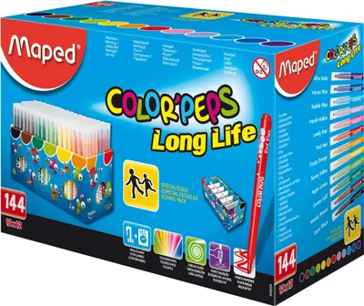 Image de Carte Fasermaler COLOR'PEPS Long Life 144er Display