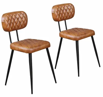 Produktbild von Stühle 2er Set Esszimmerstühle Lederstuhl