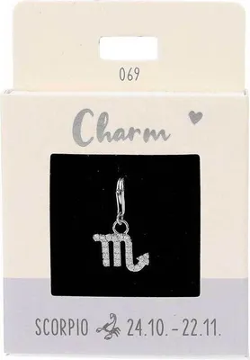 Produktbild von Depesche Charms Express yourself - Anhänger Skorpion, versilbert für Halsketten und Armband als kleines Geschenk