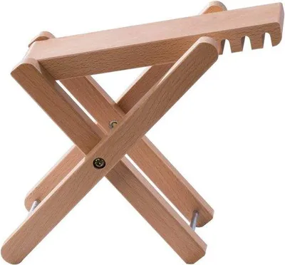 Produktbild von Famanu Gitarrenfußstütze mit rutschfester Gummirückseite - höhenverstellbar, faltbar, stabil