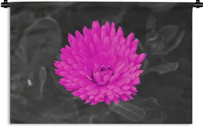 Produktbild von MuchoWow® Wandteppich Wandbehang Blumen - Aquarell - Rosa 90x60 cm Tapisserie Dekoration Wandtuch - Wandskulpturen - Bildteppich