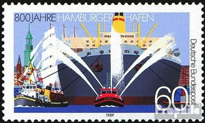 Produktbild von Briefmarken BRD (BR.Deutschland) 1989 Mi 1419 (kompl.Ausgabe) postfrisch 800 Jahre Hamburger Hafen
