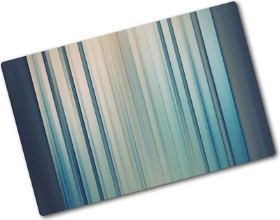 Produktbild von Tulup Glas Herdabdeckplatte - 80x52 cm - Glaskeramikkochfeld-Abdeckung Spritzschutz Glasabdeckplatte - Einteilig - Kunst: Modern & Klassisch - Blaue Streifen - Blau