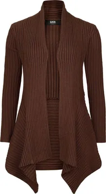 Produktbild von Black Premium by EMP Damen brauner Cardigan mit asymetrischem Schnitt L