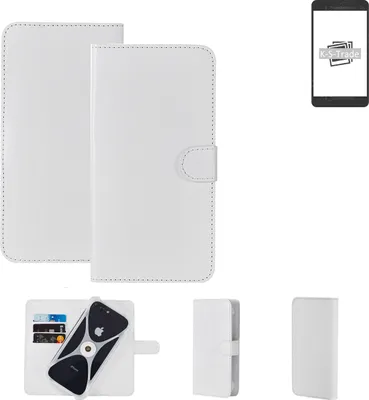 Produktbild von K-S-Trade Handy Hülle Schutz Hülle kompatibel mit Huawei nova 5T Pro Cover Case Bookstyle Bumper weiß 1x