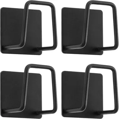 Immagine prodotto di Porta-spot per cucina e bagno - Organizzatore autoadesivo in acciaio inossidabile - Set di 4
