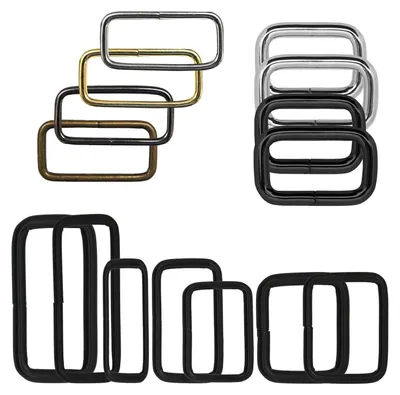 Produktbild von 10 Rechteck Ringe Rahmen Durchzug Metall-Schlaufe Gurtband Variantenwahl, Farbe:rosegold, Größe:44 (38) x 20 x 2.5 mm