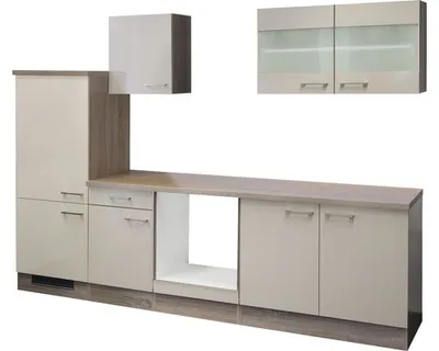 Obrázek produktu pro Kuchyňský blok Flex Well Nepal 270 cm barva čela kašmírová lesklá barva korpusu sonoma dub