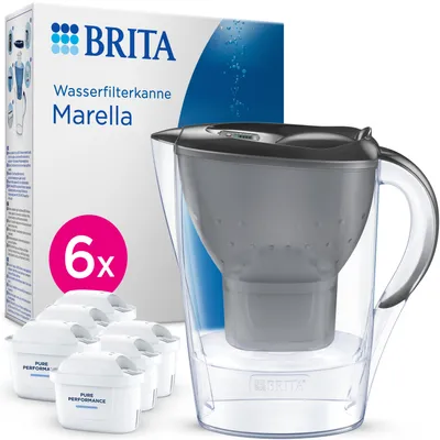 Immagine prodotto di Brita Marella, vaso filtro, 1,4 l, Grafite, Trasparente
