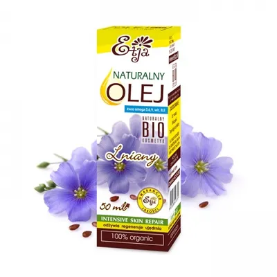 Produktbild von Etja Leinsamenöl 50 ml - Hochwertiges Leinsamenöl zur natürlichen Haut- und Haarpflege