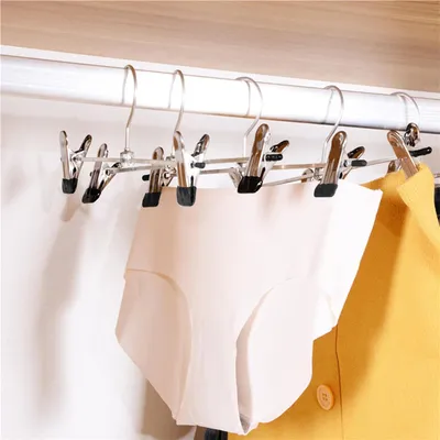 Produktbild von Platzsparende Multifunktionale Hosenbügel mit Clips, Set von 20