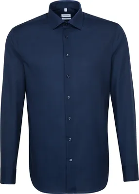 Produktbild von Seidensticker BUSINESS Herren Hemd Langarm Kent Slim-Fit Marine 37