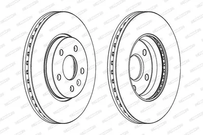 Image de 2x FERODO disque de frein DDF1869C pour OPEL Astra J Sports Tourer (P10) ASTRA J
